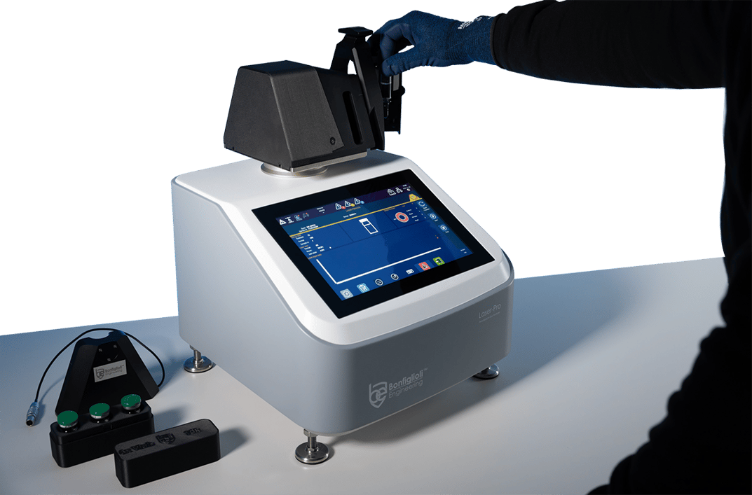 laser pro being used